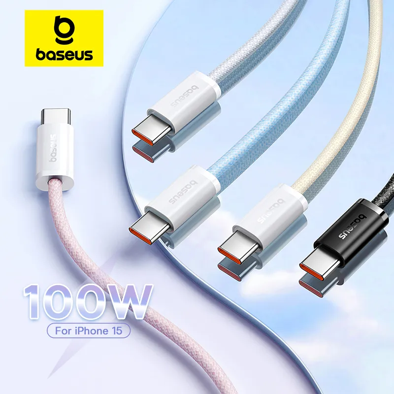 [Taxa inclusa] Baseus Cabo Tipo-C 100W  PD, Carregamento Rpido, USB-C para USB-C
